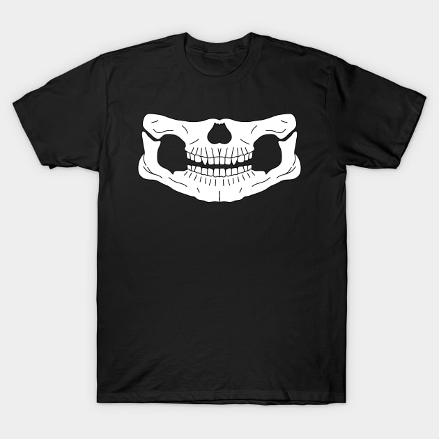 Skull Face Mask Halloween Gifts T-Shirt by 412style